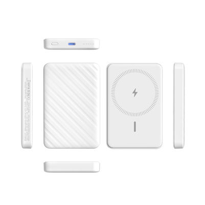 無線磁気電源バンク 5000mAh ポータブルマグセーフ充電器 軽量