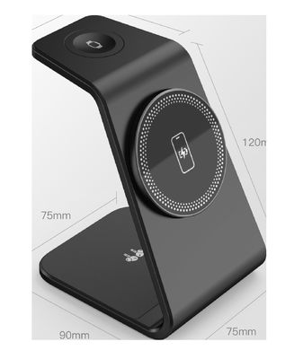 良い価格 コンパクト3イン1ワイヤレス充電器 5Wウォッチ出力と 5W/7.5W/10W/15Wワイヤレス出力 オンライン