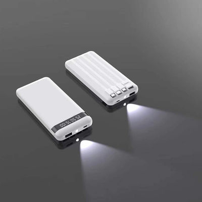 ユニバーサル互換性 アウトドア パワーバンク ケーブルとライトニング出力付き 10000mAh