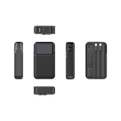 ユニバーサル内蔵ケーブル電源バンク 5V/2.4A ライトニング出力 22.5W PD USB1