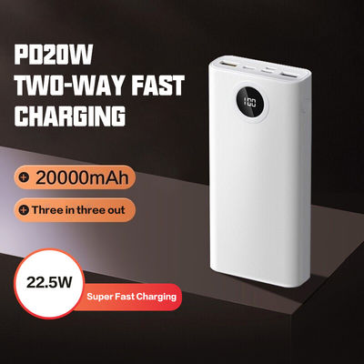 良い価格 PD 20W 22.5W パワーバンク ABS PC バイブラントブルーホワイト カラー ポータブル充電ソリューション オンライン